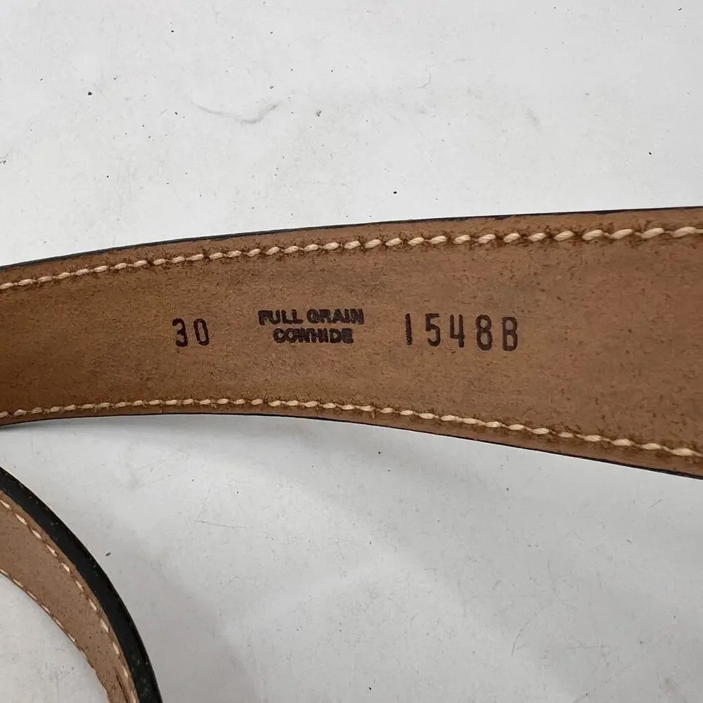 Vintage Western Belt Mens 30 Brown Floral Embossed Cowhide Bull Rider Cowboy